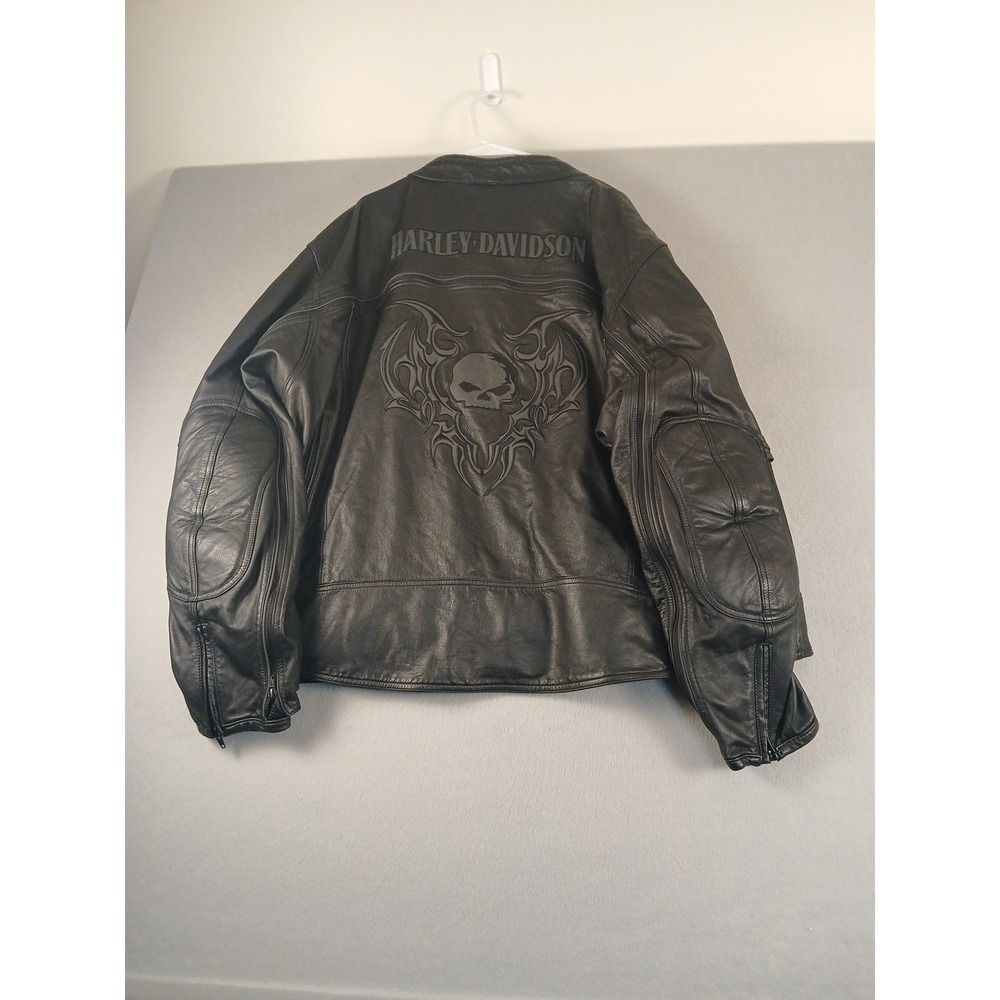 Harley Davidson Switchback 2-in-1 Blade Skull Leather Jacket 97071-09VM MENS 5XL